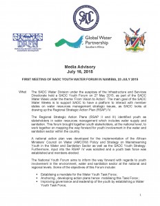 MEDIA ADVISORY_Invitation to join SADC Youth Water Forum_Page_1